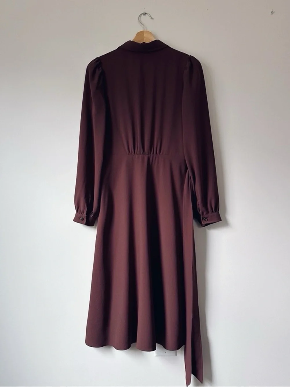 Aritzia Wilfred (Re)Twill™ Songbird Dress Cocoa Powder Brown - Picture 11 of 11